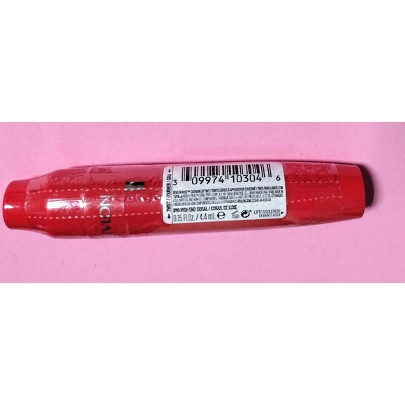 Revlon Kiss Cushion Lip Tint High End Coral 250 Makeup Set Orange Pink Lipstick - Picture 5 of 16